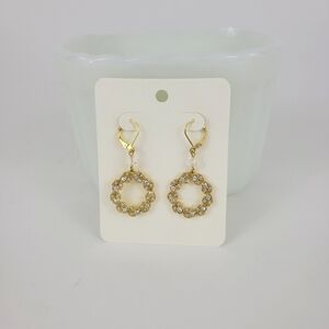 Elegant Gold Hoop Earrings NWOT